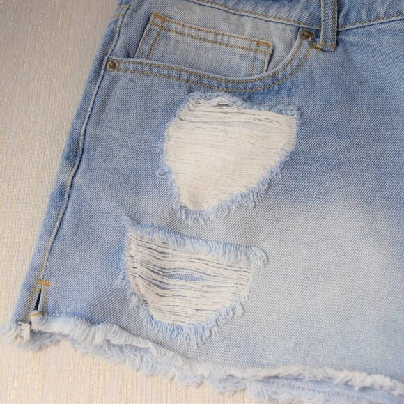Forever 21 Denim Jean Button-Fly Cut-Off Shorts - Picture 6 of 8